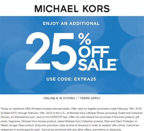 any promo codes for michael kors|Michael Kors extra discount code.